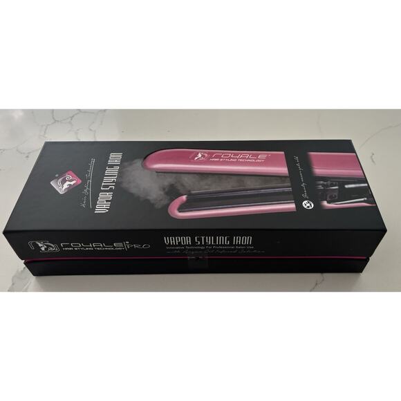 Royale Pro Vapor Pink Styling Iron- Brand New In Box-- Flat Iron Straighter - Picture 5 of 5